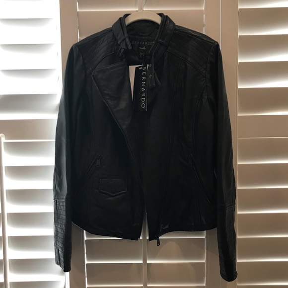 Bernardo Genuine Leather Moto Jacket - Picture 1 of 2